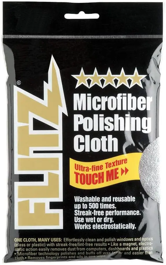 

Premium Microfiber Polishing Cloth 400 GSM 16x16 Lint Free Ultra Absorbent Washable Towel for Cars Metals More (1 Pack)