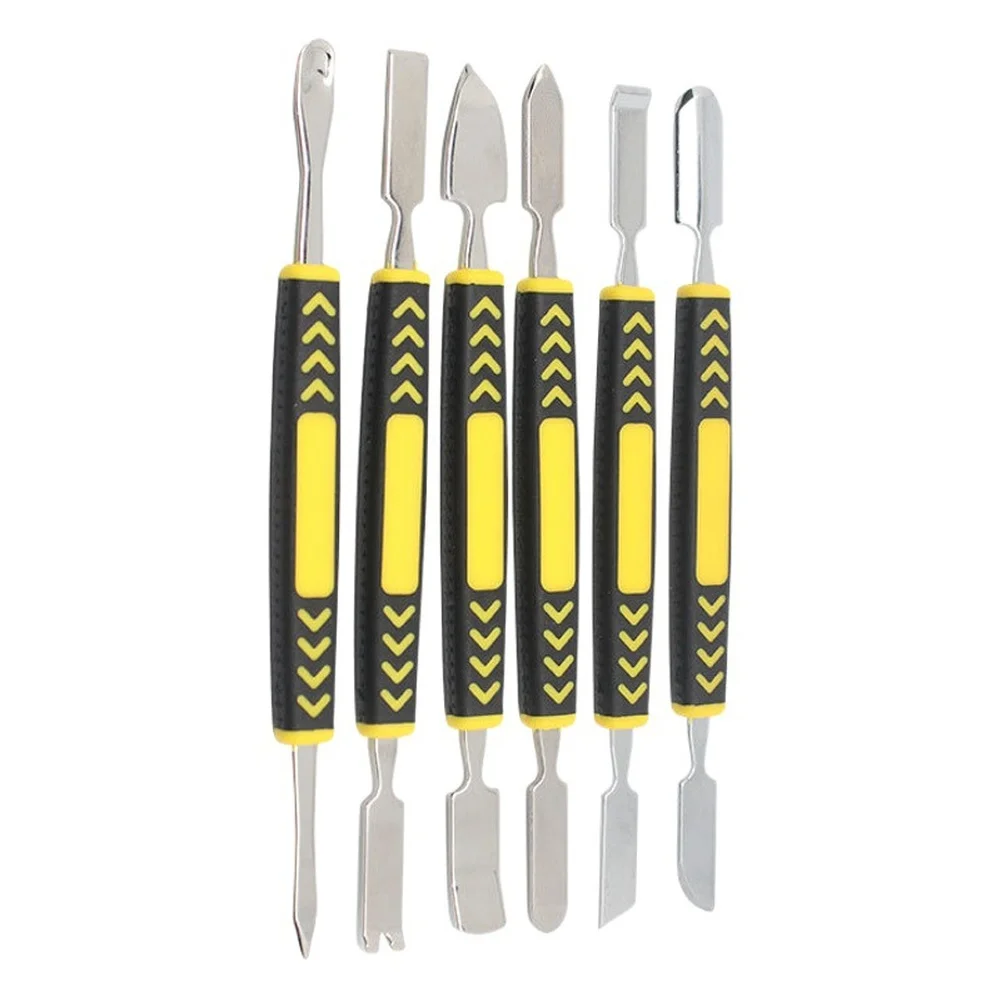 6 Piece Metal Pry Bar Set Alloy Steel Opening Tool For Phone Laptop Repair  Flat Pry Bar Injection Molding Repair Tool