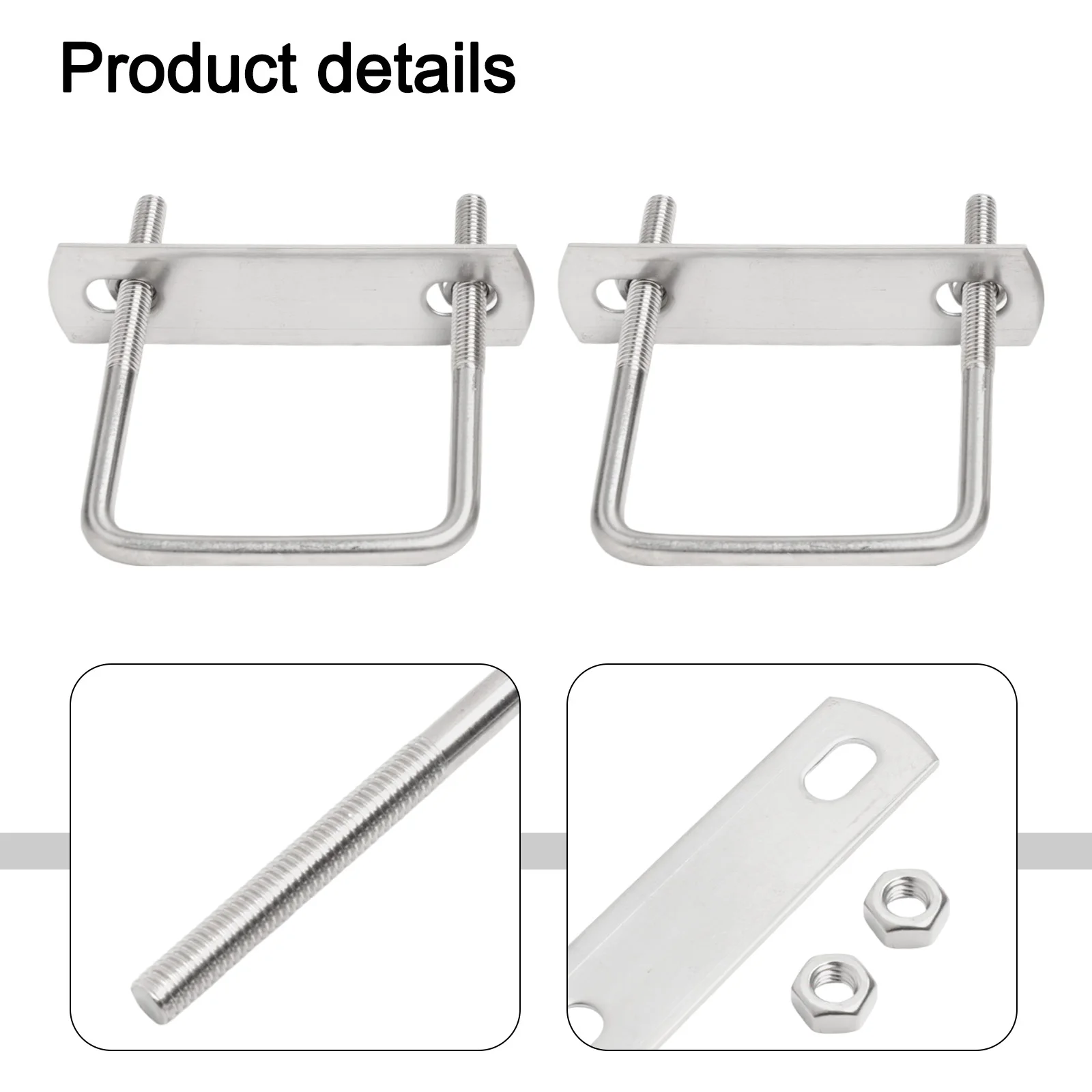 Para reparos de barcos, parafusos em u resistentes, situações de reparo de barco, 50*80mm, parafuso em u resistente para reparo, conjunto de ferramentas manuais