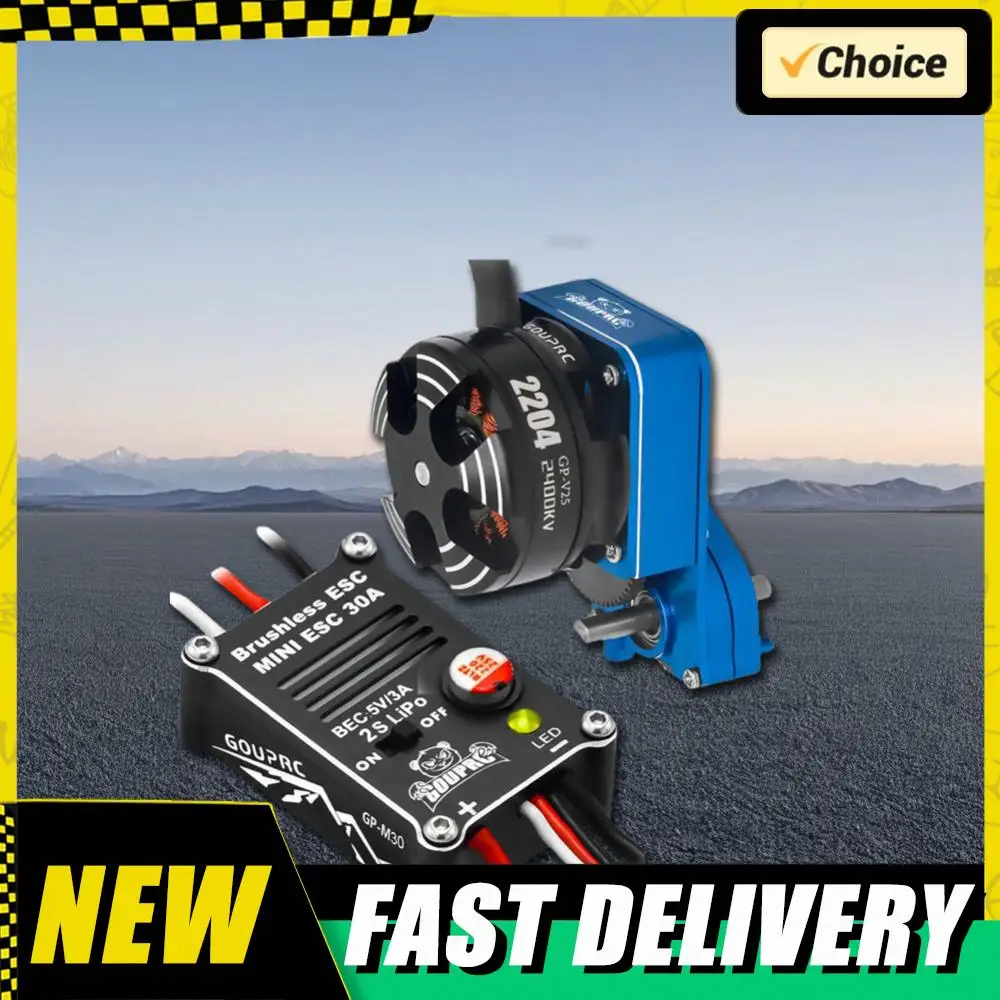 Moteur sans balais 2204 2400KV avec Transmission et ESC sans balais 30A pour SCX24 RC chenille axiale 1/24 RC voiture camion