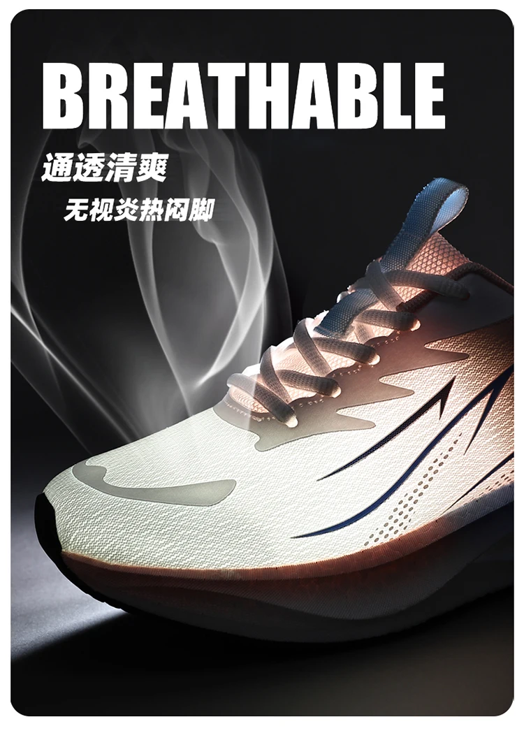 Leichte, stoßdämpfende Laufschuhe mit Carbonplatte für Damen, neue Frühlings- und Sommermodelle, atmungsaktive, professionelle Sport- und Freizeitschuhe aus frischem Mesh – Detail 12