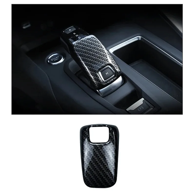 

Carbon Car Gear Shift Knob Gear Head Cover Case Trim Sticker For Peugeot 3008 5008 GT 2016 2017 2018 2019 2020 2021 2022 2023