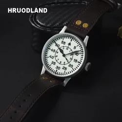 Hruodland Retro Classic Men's Pilot Automatic Mechanical Watch F013 Stainless Steel Sapphire Leather Waterproof watches for men