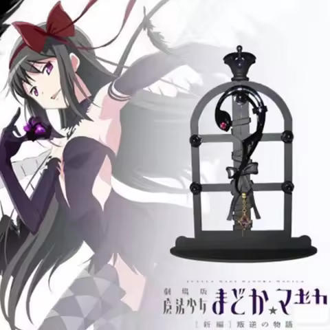 Anime Puella Magi Madoka Magica Cosplay Akemi Homura Pendants Ear Hook Alloy Earrings Jewelry Eardrop Accessories Xmas Props