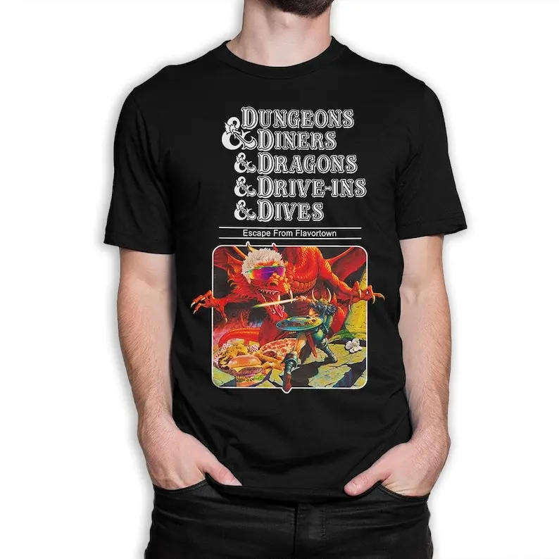 Dungeons and Dragons Diners Funny T-Shirt / D&D DnD Shirt / Men\'s Women\'s Sizes (wra-122)