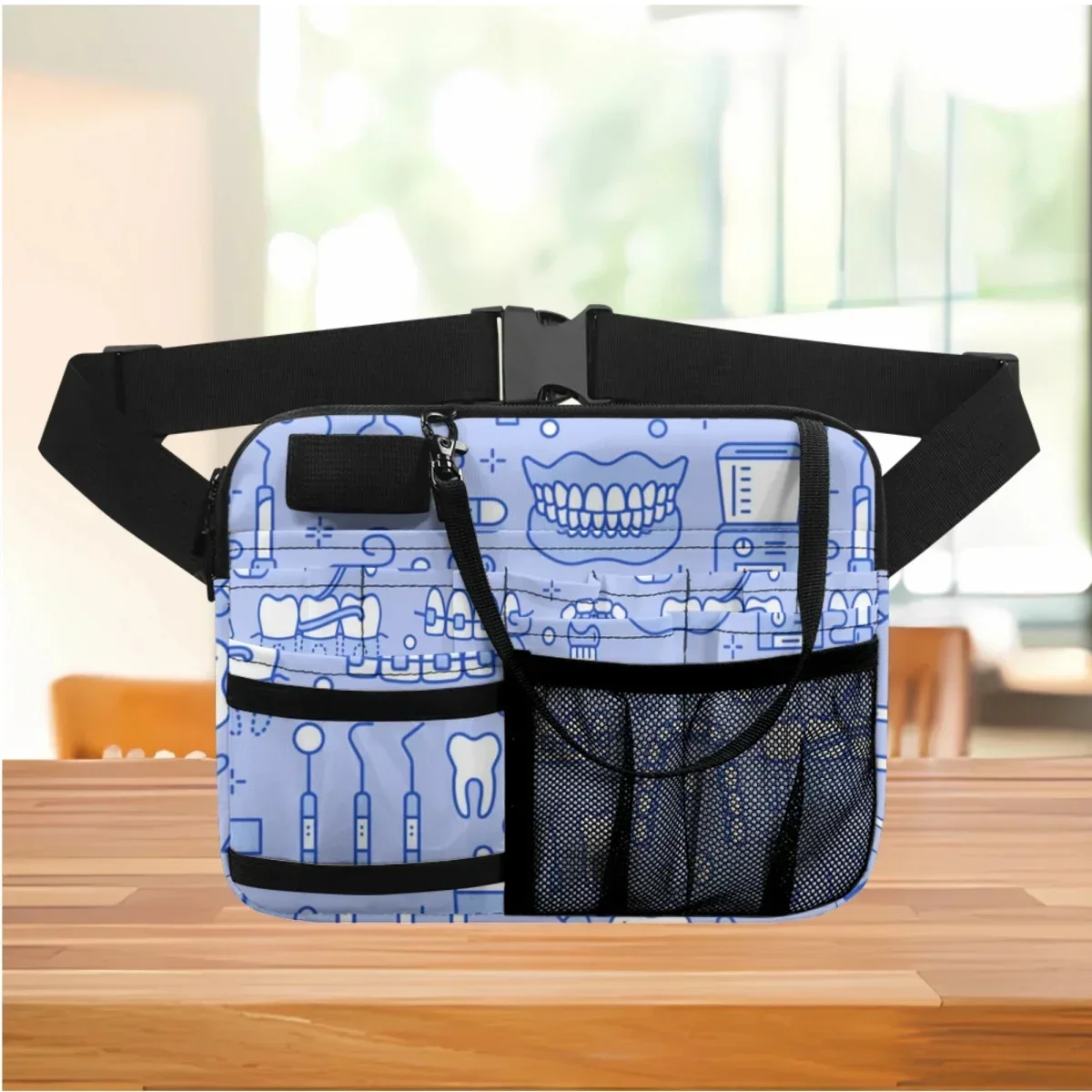 Fashion Dental Nursing Equipment Print Waist Bag Female Adjustable Strap Hospital Work Portable Shoulder Belt Bag Fanny Pack New