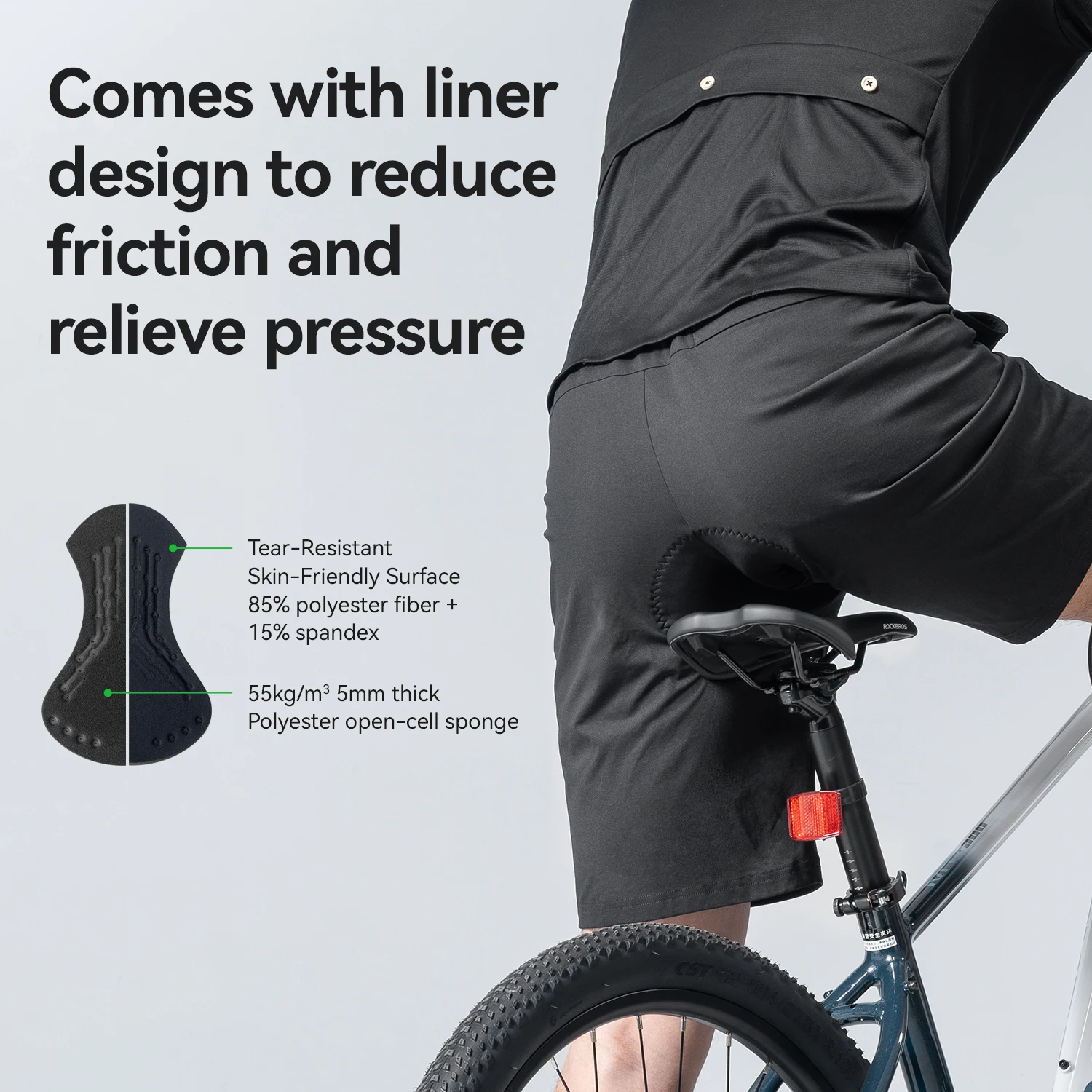 ROCKBROS الدراجات السراويل للصدمات دراجة Underpant MTB الطريق دراجة ركوب قصيرة ركوب الدراجة الرجال الصيف السراويل الرياضية غير رسمية