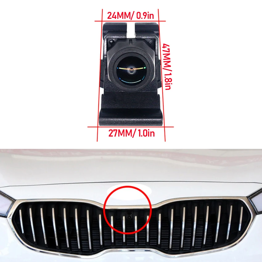 For Kia K3 Cerato 2012 2013 2014 2015 2016 2017-18 AHD 1080P Fisheye CCD Car Front View Parking Positive Logo Camera  Waterproof