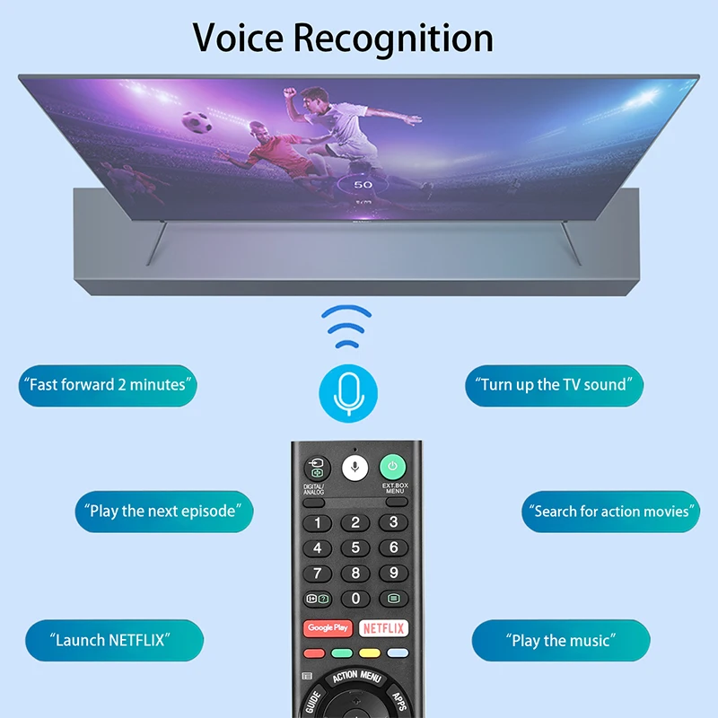 RMF-TX310P Voice Remote Control For Sony TV KD-55A8G KD-65A8G KD-55A9F KD-65A9F KD-75Z9F KD-43X8000G KD-49X8000G KD-55X8000G