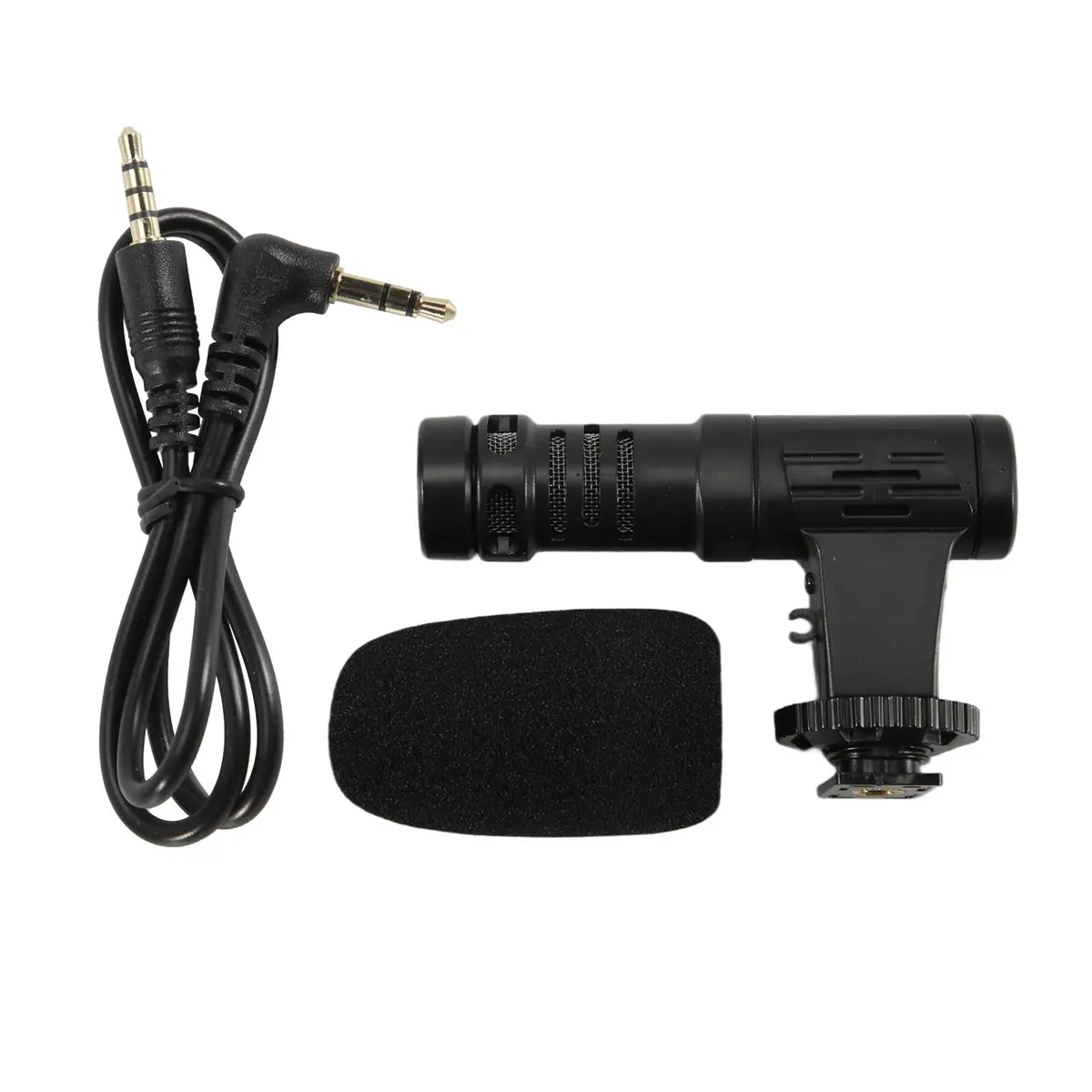 ABAN Video Microphone On-Camera Mini Condenser Record Interview Vlog Mic for Phone DSLR Camera 3.5mm Microphone
