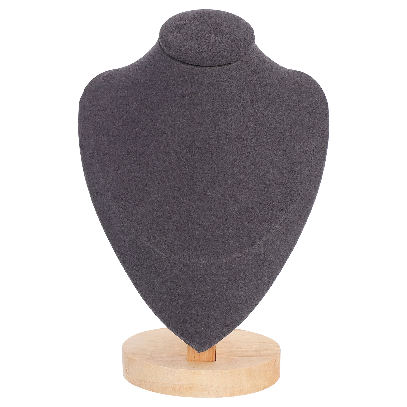 

Necklace Display Jewelry Rack ganizer Pendant Holder Model Wooden Exhibition Bamboo Flannel Durable Practical Home Store