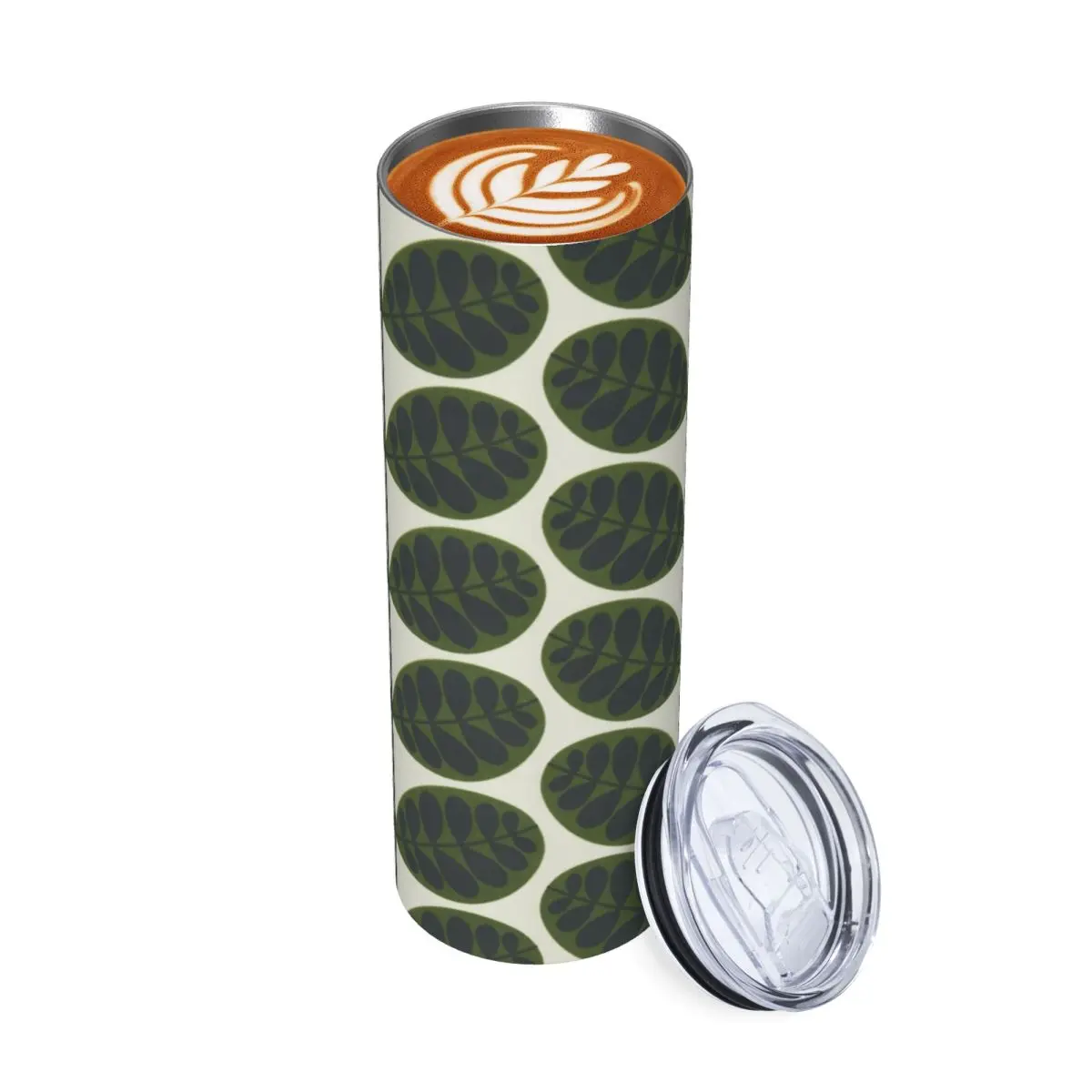 

Orla Kiely Botanica Green Stainless Steel Tumbler Vacuum Insulated Mugs Thermal Cold Bottle Straw With Lid 20oz