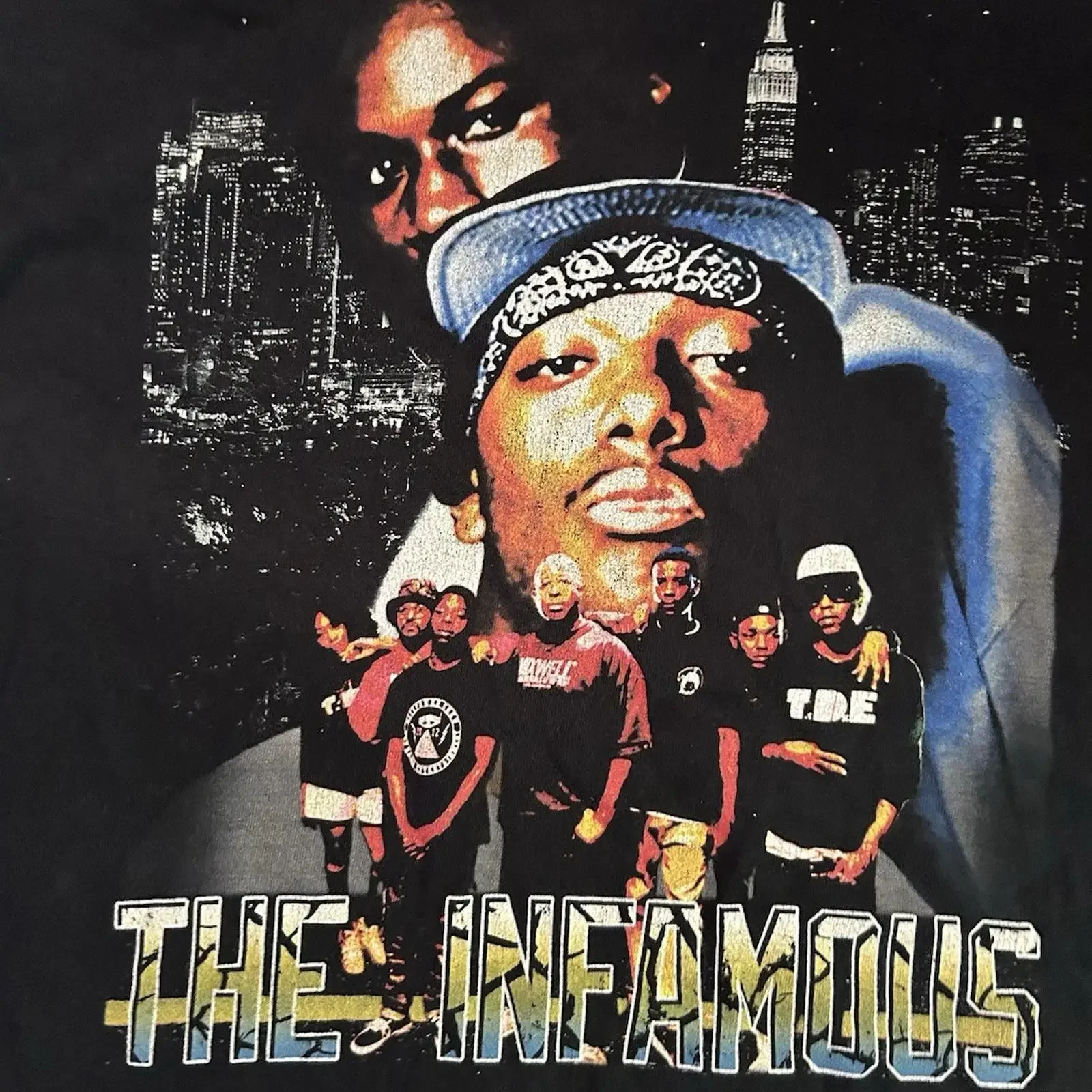 Mobb Deep T Shirt Hiphop Rap Medium The Infamous Havoc amp Prodigy vintage Washed Unisex designer clothes Stretched Breathable