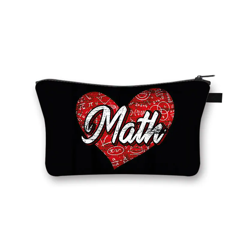 Physics Mathematics Print Cosmetic Case Math Makeup Storage Pouch Beauty Bag Wash Bag Napkin Bag Lipstick Bags Jewelry Organizer