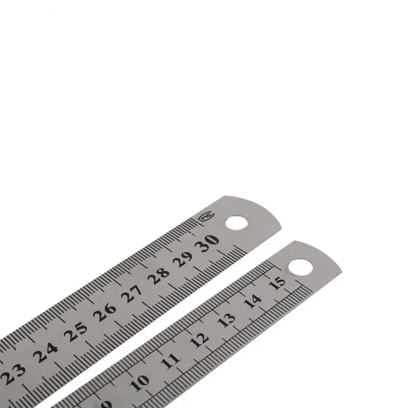 Double Side Stainless Steel Straight Ruler Metric Rule Precision Measuring Tool 15cm School Office Supplies