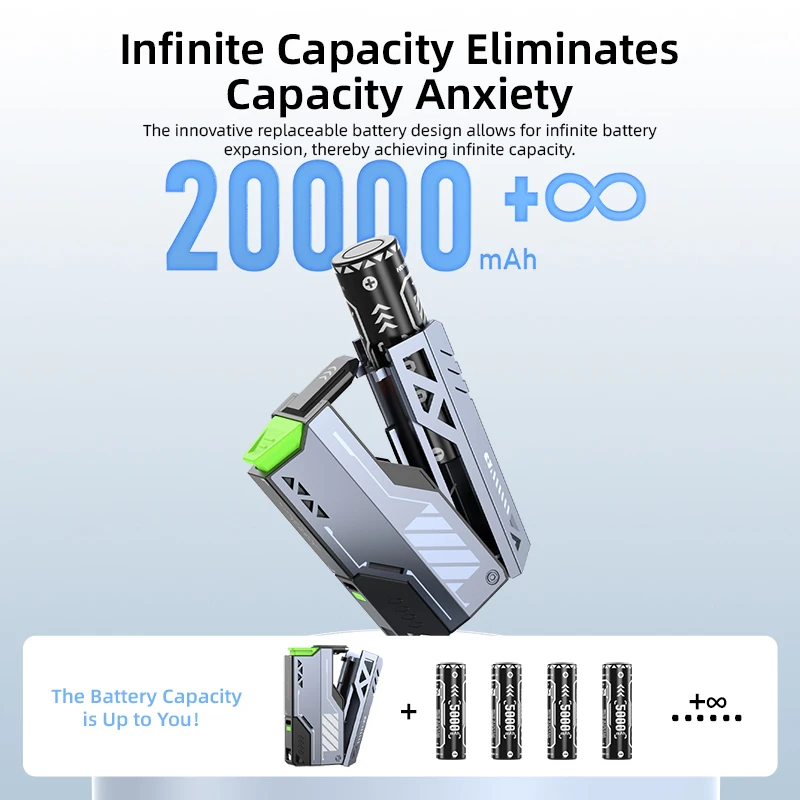 VYVYLABS 20000mAh Fast Charging External Battery Portable 22.5W Power Bank CCC Removable Replaceable Mobile Battery for Tablet
