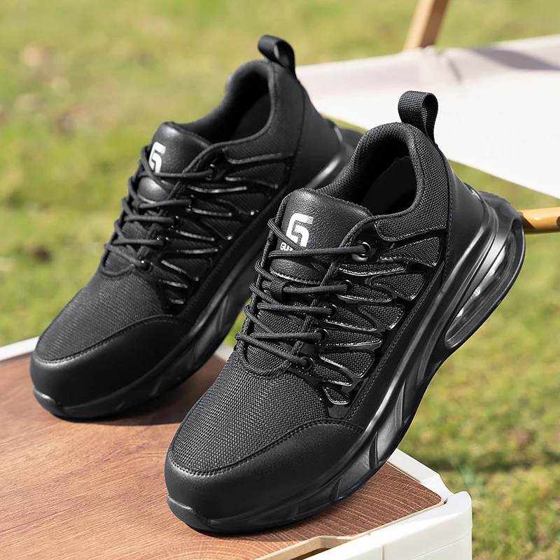 

Рабочая обувь для мужчин, с PU-подошвой, устойчивой к разрушению и проколам, всесезонная модель.