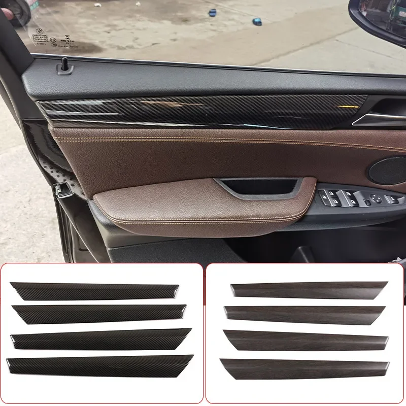 

For BMW X3 F25 X4 F26 2011-2017 Interior Modified Accessories Cover Trim Strip Decoration Door Inner Carbon Fiber Style/ABS