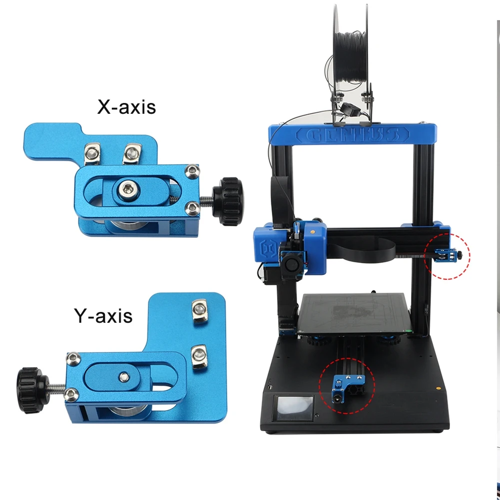 3D Printer Aluminum Profile X Y Axis Synchronous Belt Stretch Straighten Tensioner Blue Compatible with Artilery Genus