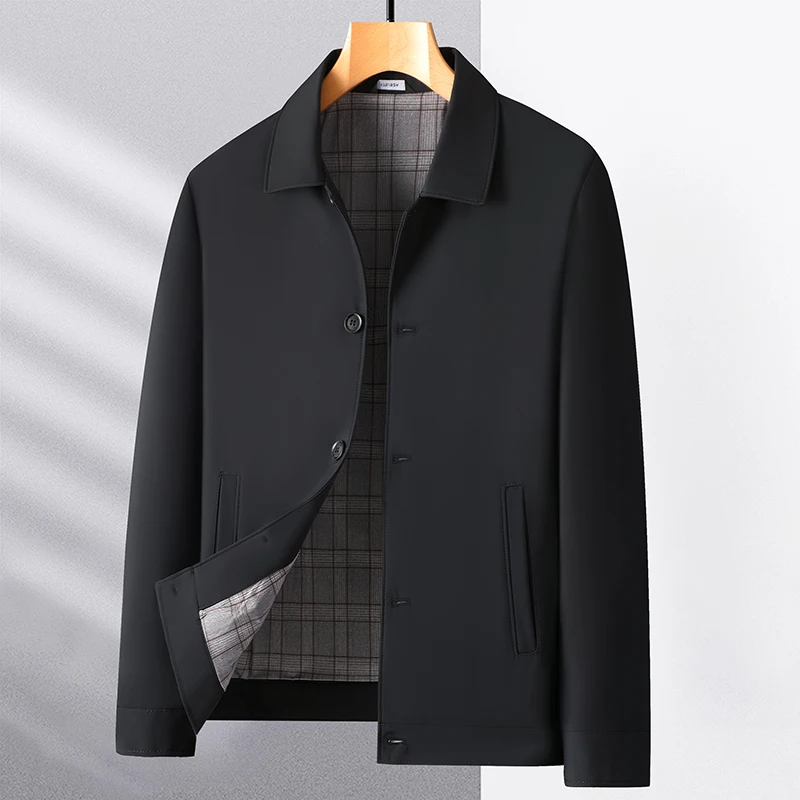 

2025 New Men's Casual Jacket Spring Autumn Solid Color Business Jacket Male Suit Coat High Quality Men Clothing Outwear