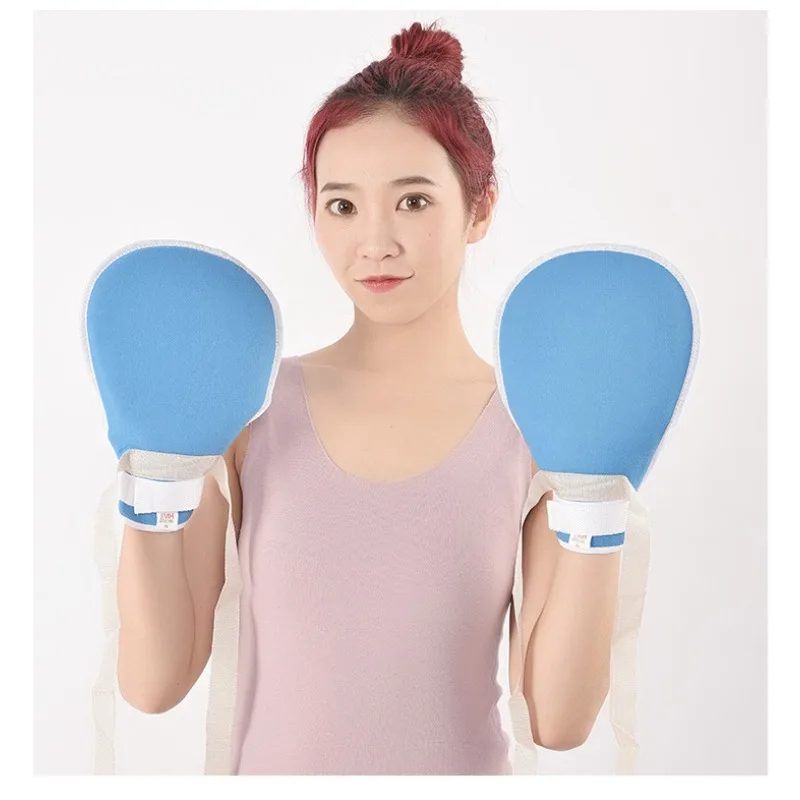 

5 шт. одноразовых фиксирующих перчаток с регулируемым ремешком на липучке для пожилых пациентов, для использования в больницах и домашнем уходе