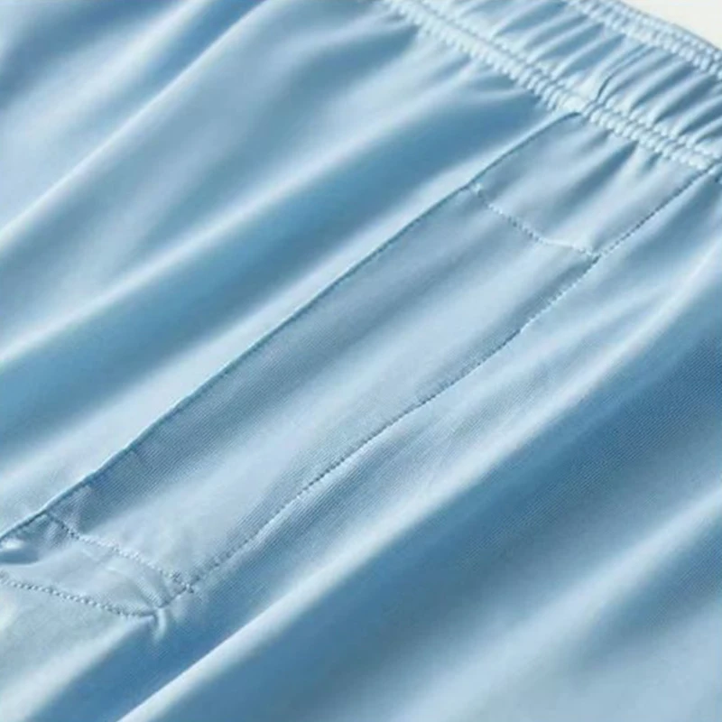 جديد الرجال الحرير الجليد سلس الملابس الداخلية مريحة منعش تنفس الجلد ودية المنزل Wearquick تجفيف الرجال الملابس الداخلية #5