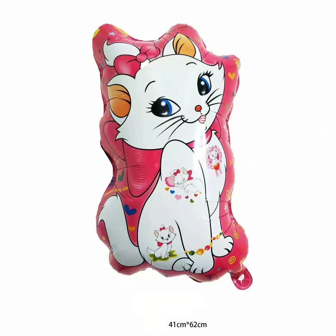 6Pcs Marie Cat Theme Balloon Set 32inch Number Birthday Foil Ballon Kid Inflatable Toy Party Baby Shower Gift Helium Globos