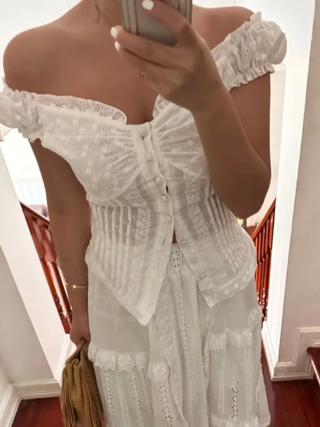 Conjunto de Saia de Crimento Médio com Decote em V e Detalhes em Renda Estilo Coreano para Mulheres Moda Casual para Joven...