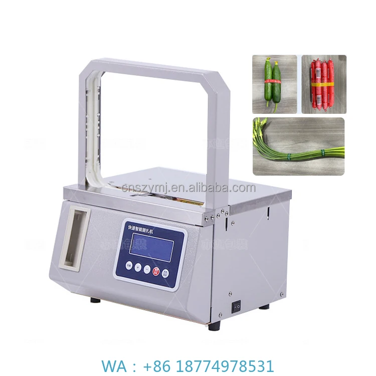 Tape Vegetable Tying Binding MachineElectric Small Strapping Machine Mini Bale Bundling Tool OPP