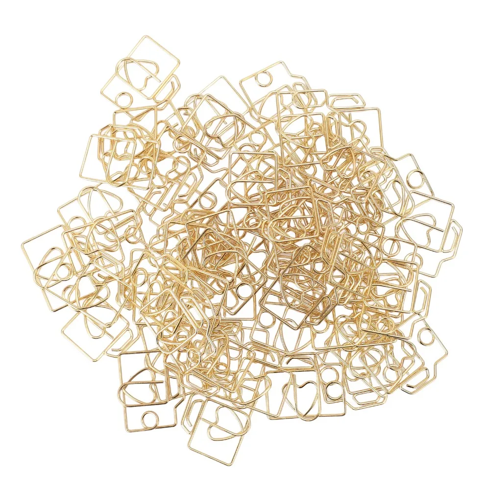 

80PCS Camera Shaped Paper Clip Gold/Rose Gold Electroplating Metal Paperclip 29*25mm with Storage Box Metal Paper Clip