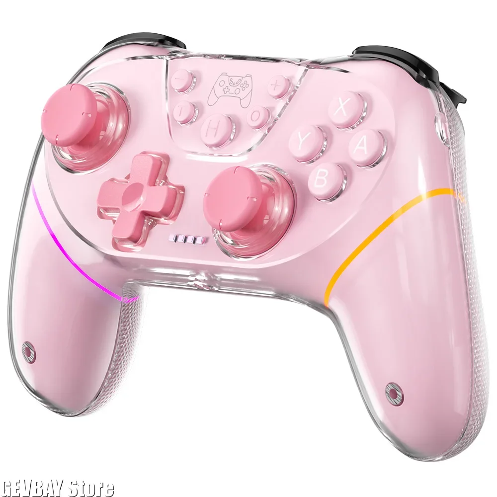 Wireless Gamepad Dual Hall Joystick RGB Lighting 3 Mode Connection Universal Macro Programming for Nintendo Switch Controller