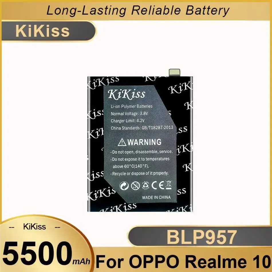 

BLP957 для Oppo Realme 10, высокоэффективный аккумулятор для мобильного телефона 5500 мАч, легкий вес