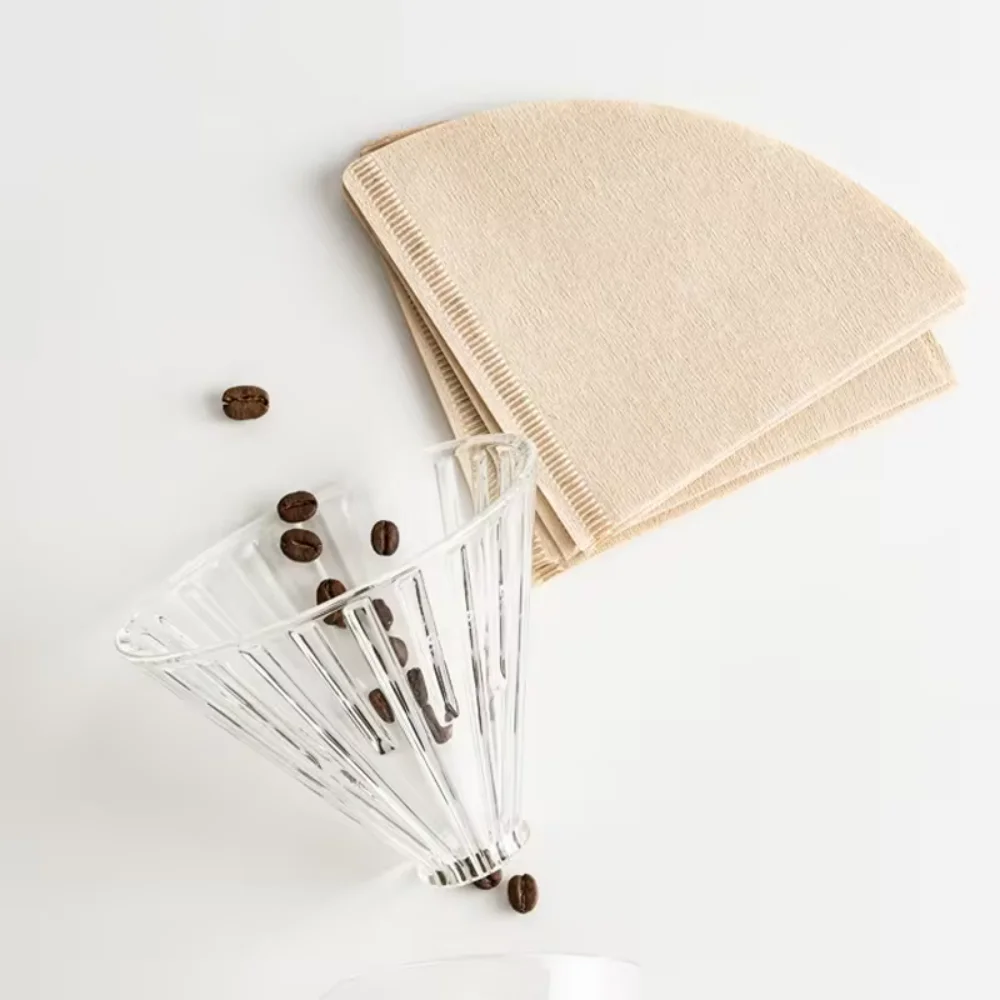 

2025 Unbleached Wood Pulp Coffee Filters for Pour Over Coffee 1-4 Servings - Essential Daily Brew Tool for Home Coffee Nook