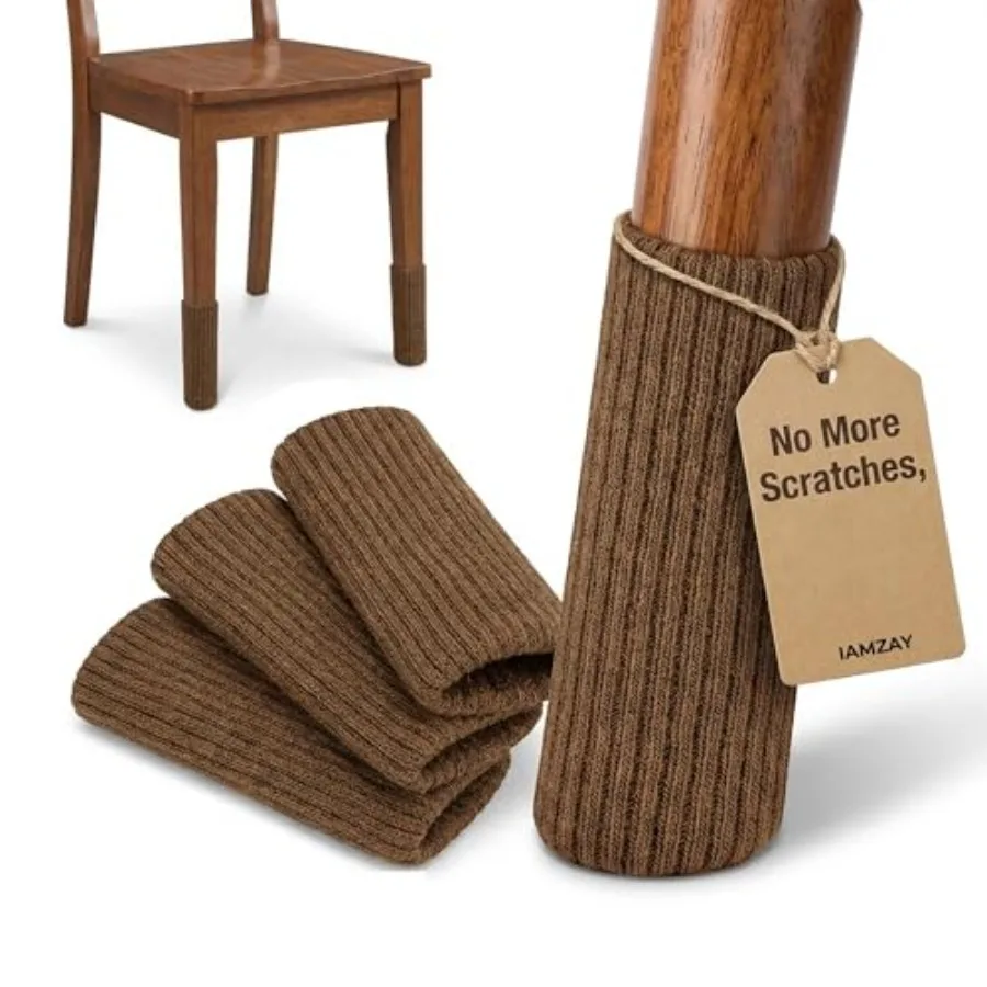 

® Premium Chair Leg Socks Protectors for Hardwood Floors - Do not Easily Fall Off - Very Easy to Put on - Fits All Leg Shapes -