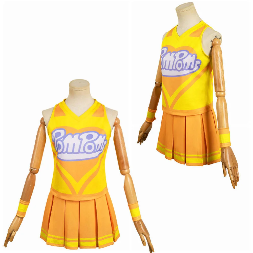 Anime Misora Kanata Cosplay Costume Yellow Tops Skirt Uniform for Women Halloween Carnival Party Performance Clothes Roleplay