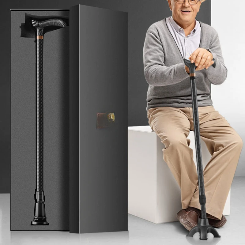 

Crutches for the elderly walking aid, medical non-slip, stable at the four corners, and carbon fiber for crutches