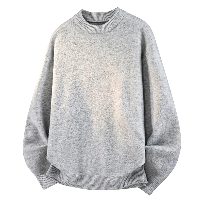 Nuovo pullover lavorato a maglia girocollo da uomo autunno inverno con pelliccia comoda e alla moda Top casual da esterno versatile e di alta qualità