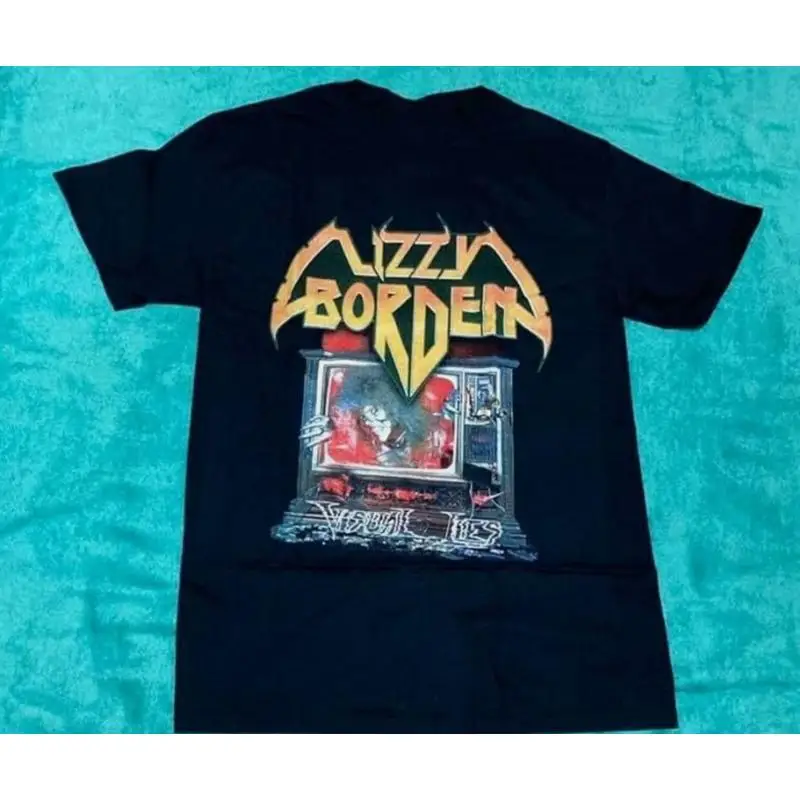 Lizzy Borden Band Visual Lies T Shirt Black S 5XL