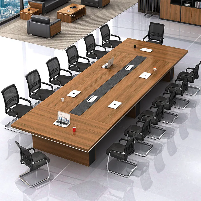 Shengli meeting room Large conference table Long table Simple modern office negotiation Reception table and chair combination