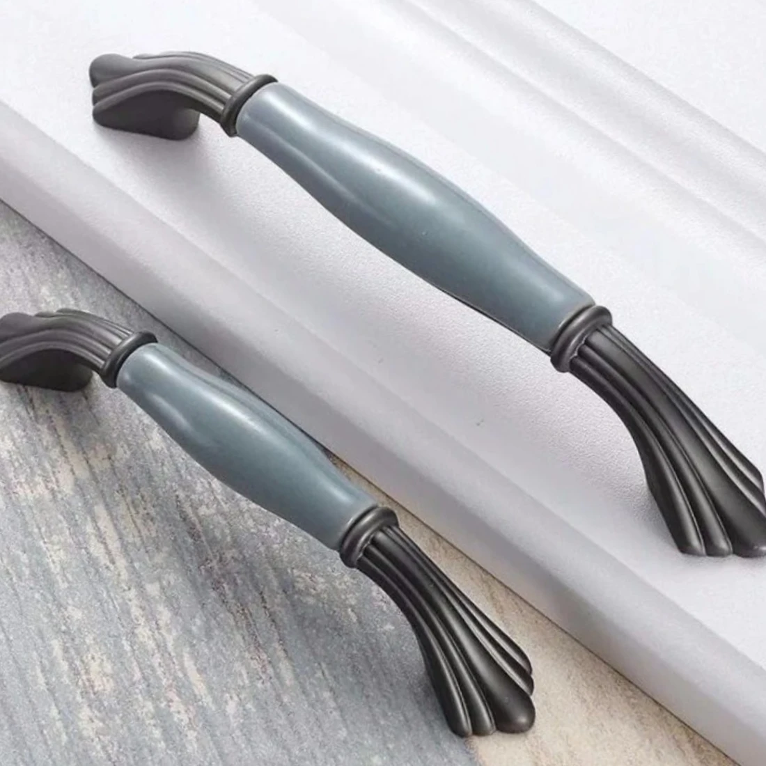 Scandinavian Cupboard Drawer Ceramic Handle Contemporary Simple US Closet Door Pull European Furniture Grip