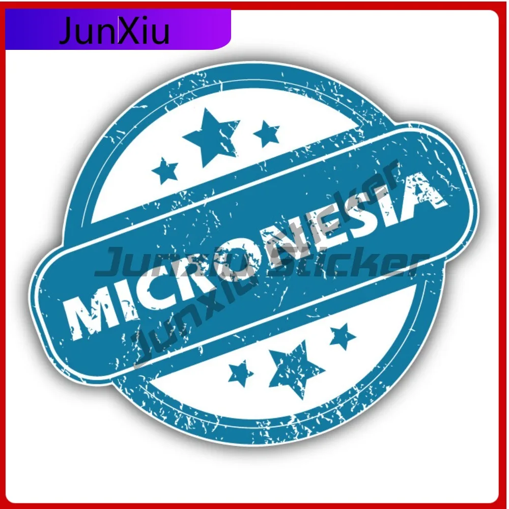 

Micronesia Grunge Stamp Unique Limited Waterproof Aesthetic Motorcycle Decal Decoration Vinyl Car Laptop Window Bumper Auto