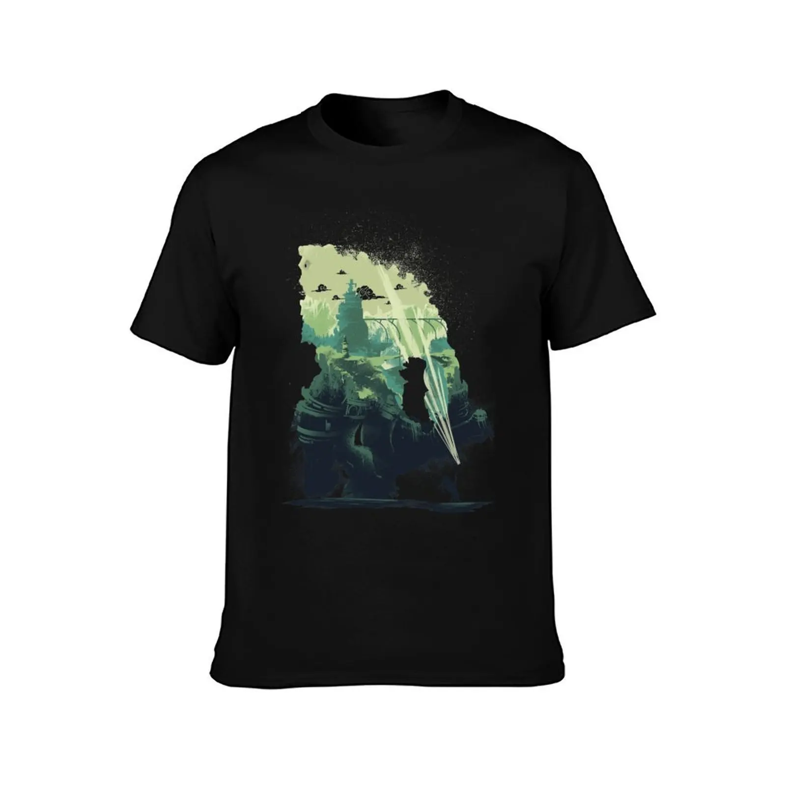 Colossal World T-Shirt, Summer Casual Cotton Tee, Oversized Streetwear Tops, Vintage Graphic Print, Loose Fit Short Sleeve
