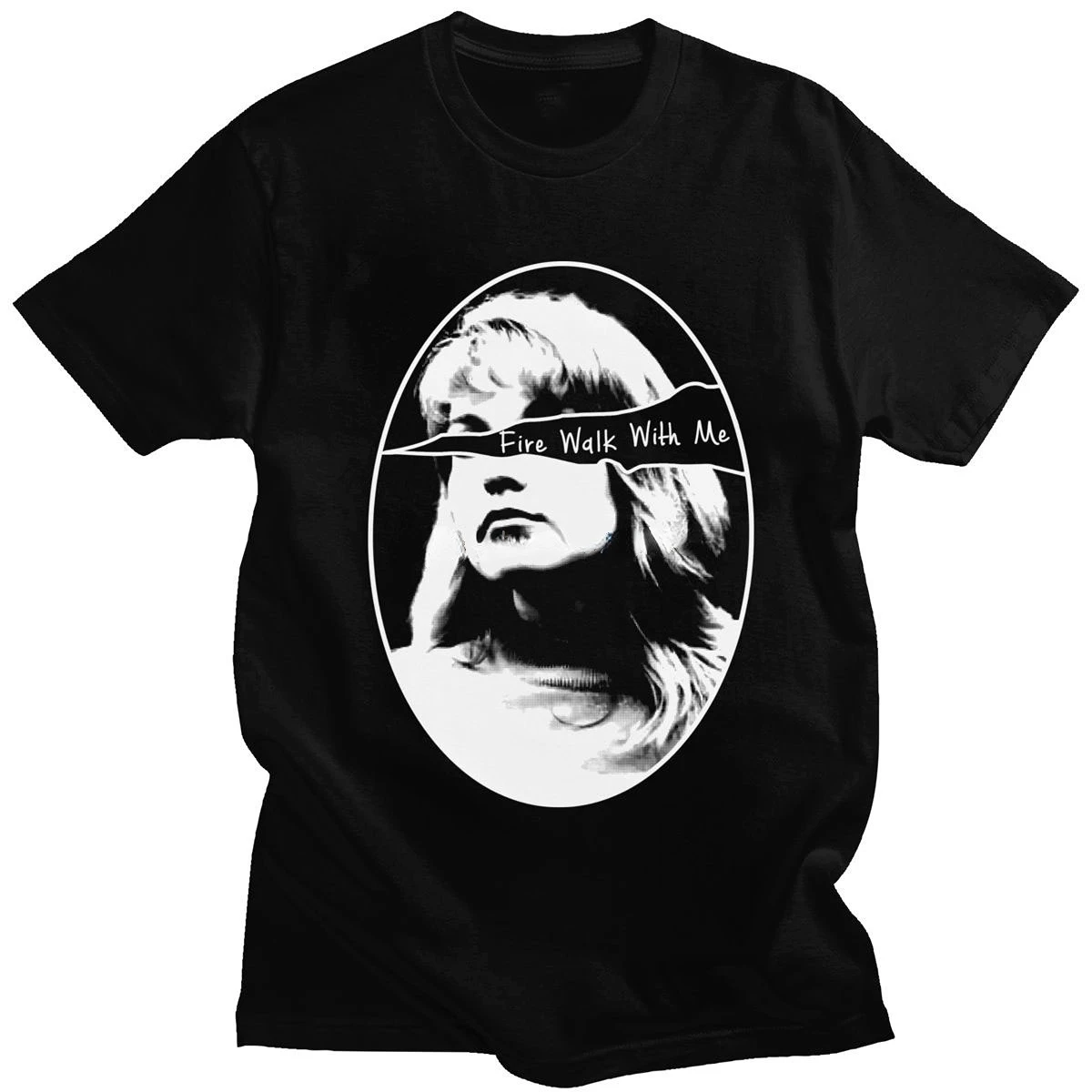 Retro TShirt Twin Peaks T-Shirt Men Clothing Laura Palmer Tshirt Fire Walk with Me Tee TV Fan Tshirt Unisex Clothing Ropa Hombre