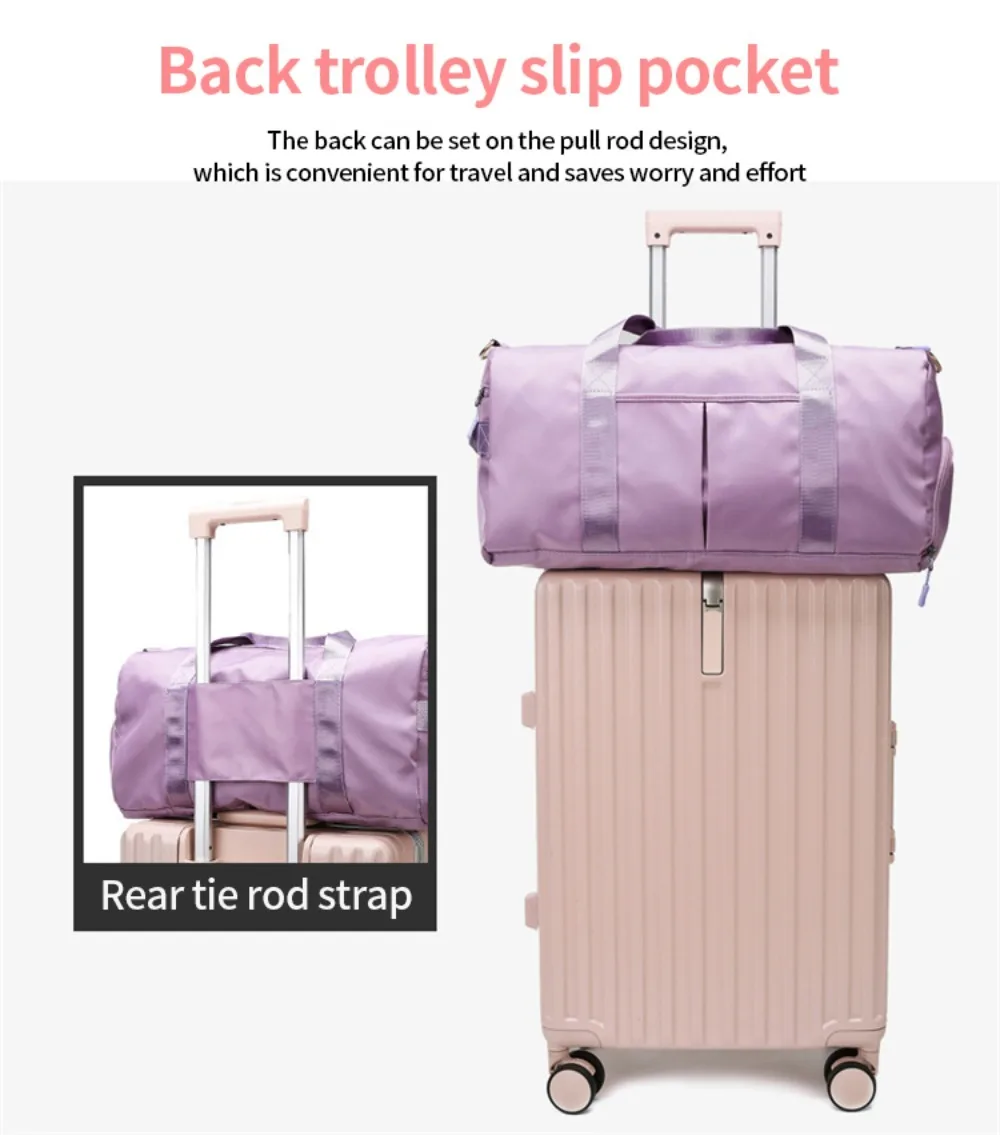 في الهواء الطلق مقاوم للماء النايلون حقائب الجيم الرياضية الرجال النساء التدريب اللياقة البدنية حقيبة يد للسفر اليوغا حصيرة حقيبة رياضية مع مقصورة الأحذية