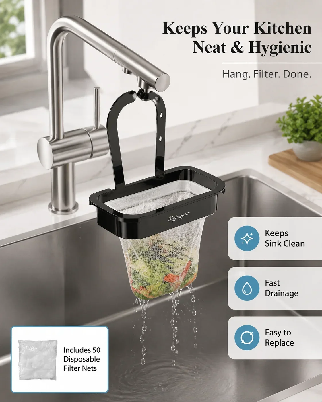 convenientKitchen Sink Garbage Filter Rack Dishsink Anti Clogging Drainage Holder Drainage Basket Stand For Soup Leftovers Food