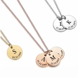 DIY Stainless Steel Name Necklace Personalized Engraved Pendant Necklace For Women Gift Charm Jewelry