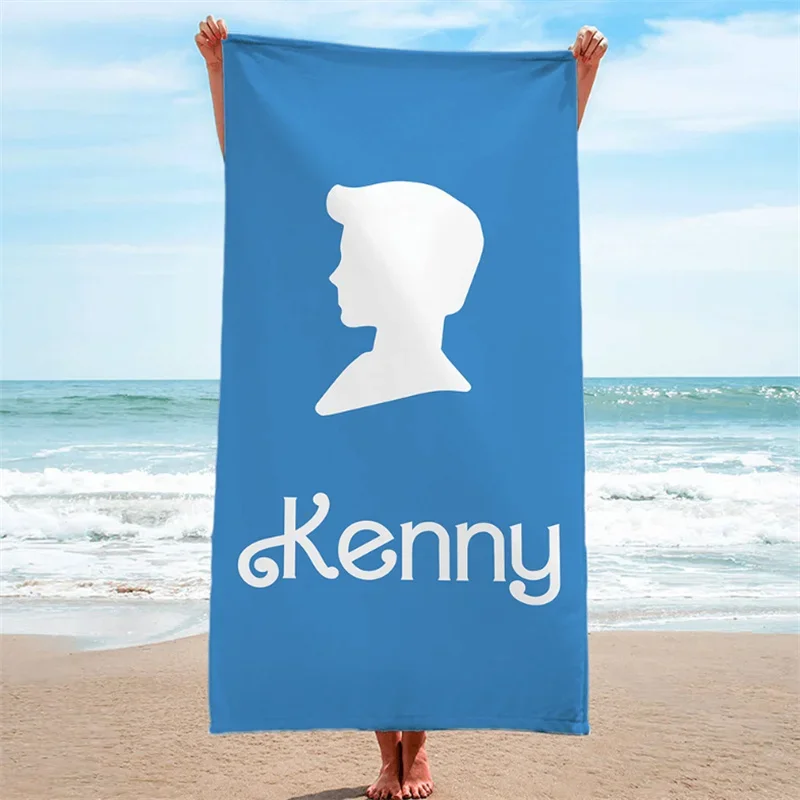 1PC Custom Name Beach Towel 3D Printed Microfiber Water Absorbing Breathable Swimming Personalized Bath Towel Gifts For Birthday