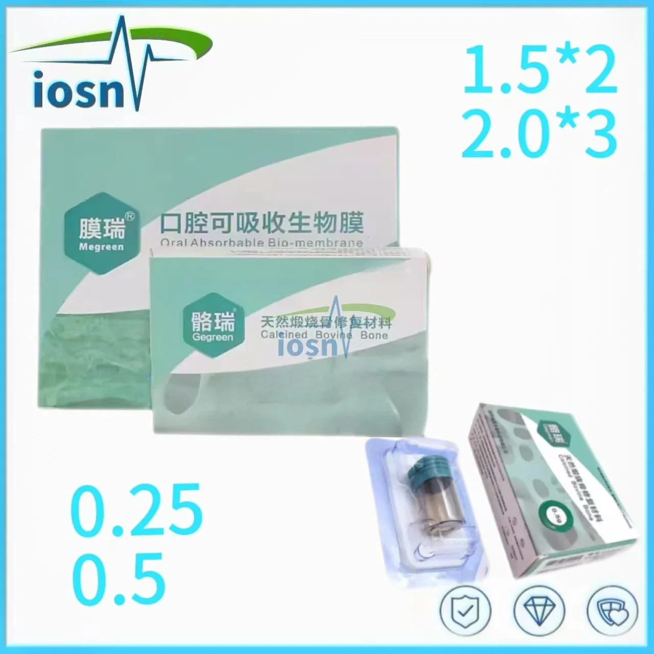 Dental material powder periosteum  implant repair membrane Oral Absorbable Bio-membrane Calcined  Bone oral planting Material