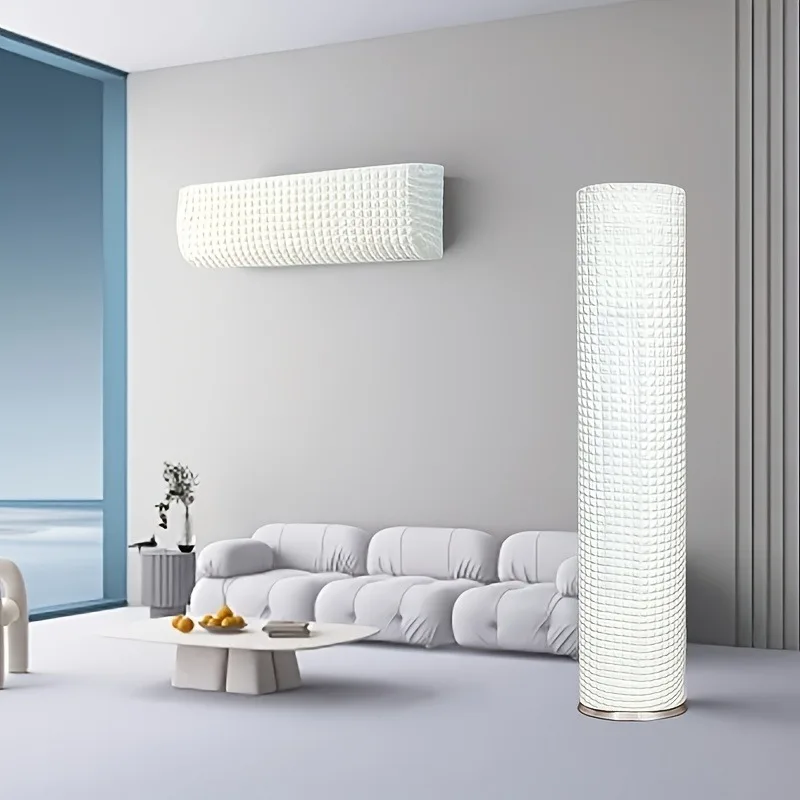 2pcs Hanging & Standing Air Conditioner Dust Cover Set Elastic Waffle Fabric with Perfect Elasticity Universal Machine Washable