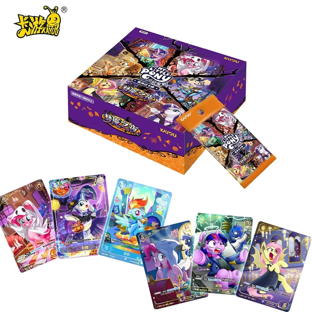 

KAYOU натуральная серия My Little Pony Nightmare Night Card TCG Booster Trading Game Аниме Коллекционная карта Боевые игрушки Подарки для девочек